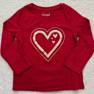 Cat & Jack Glitter Heart Shirt